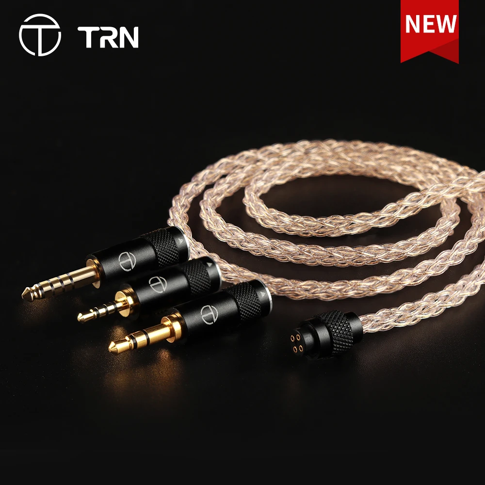 

TRN TX Earphone Cable 8 Core Monocrystalline Copper Plated Real Gold Upgrade Detachable Cable For TRN MT1 V90 TA1 VX PRO