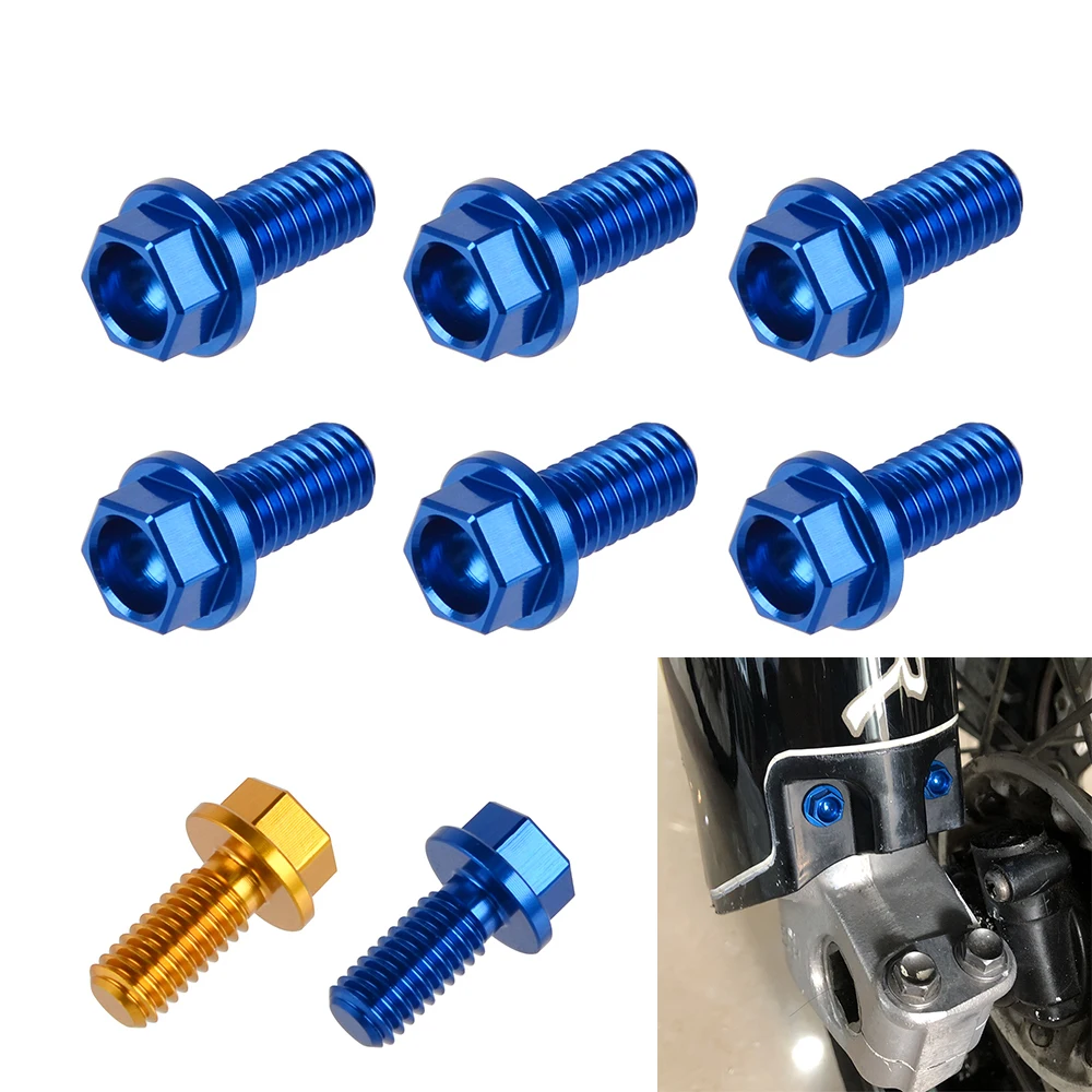 

NICECNC Motorcycle M6 X 13 Screw Bolt Fork Guard Set For Yamaha YZ 125 250 250F 450F WR 250F 560F WR250 R X Accessories