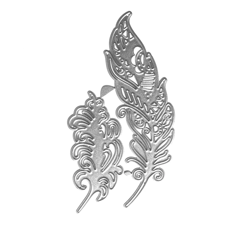 

Feather Metal Cutting Dies Stencil DIY Scrapbooking Album Paper Card Template Mold Embossing Decoration T3EA