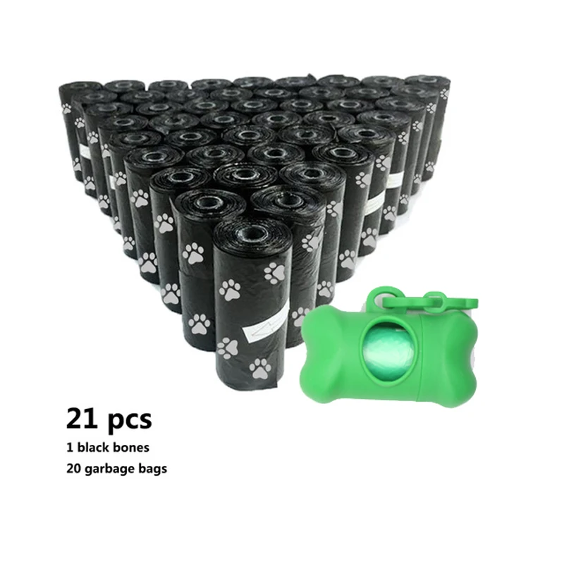 

21 Pcs Degradable Dog Waste Poop Bag Pet Waste Bag Dispenser Portable Waste Bags Set Pets Cat Dog Poop Trash Cleaning Supplies