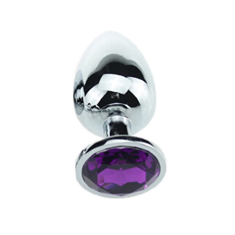 Оранжевый 1pcs Crystal Anal Safe Plug Stainless Steel Medical Anal Beads Anus Tube Waterproof Adult Products Plug For Women - Цвет: Оранжевый