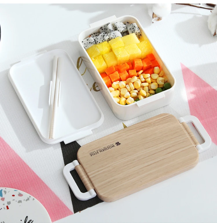 BPA Бесплатный Ланч-бокс экологичный пищевой PP Bento box Microwaveble столовая посуда контейнер для хранения еды для офиса детей