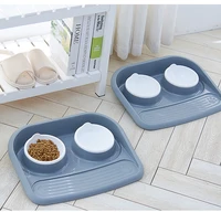 non slip pet rice bowl double bowl thicken pet food bowl for cats dogs pet food bowl dog feeder pet supplies