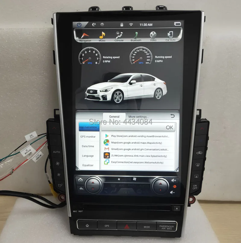 Ouchuangbo PX6 12 1 дюймов Tesla стиль вертикальный экран автомобильный GPS аудио для Infiniti Q50