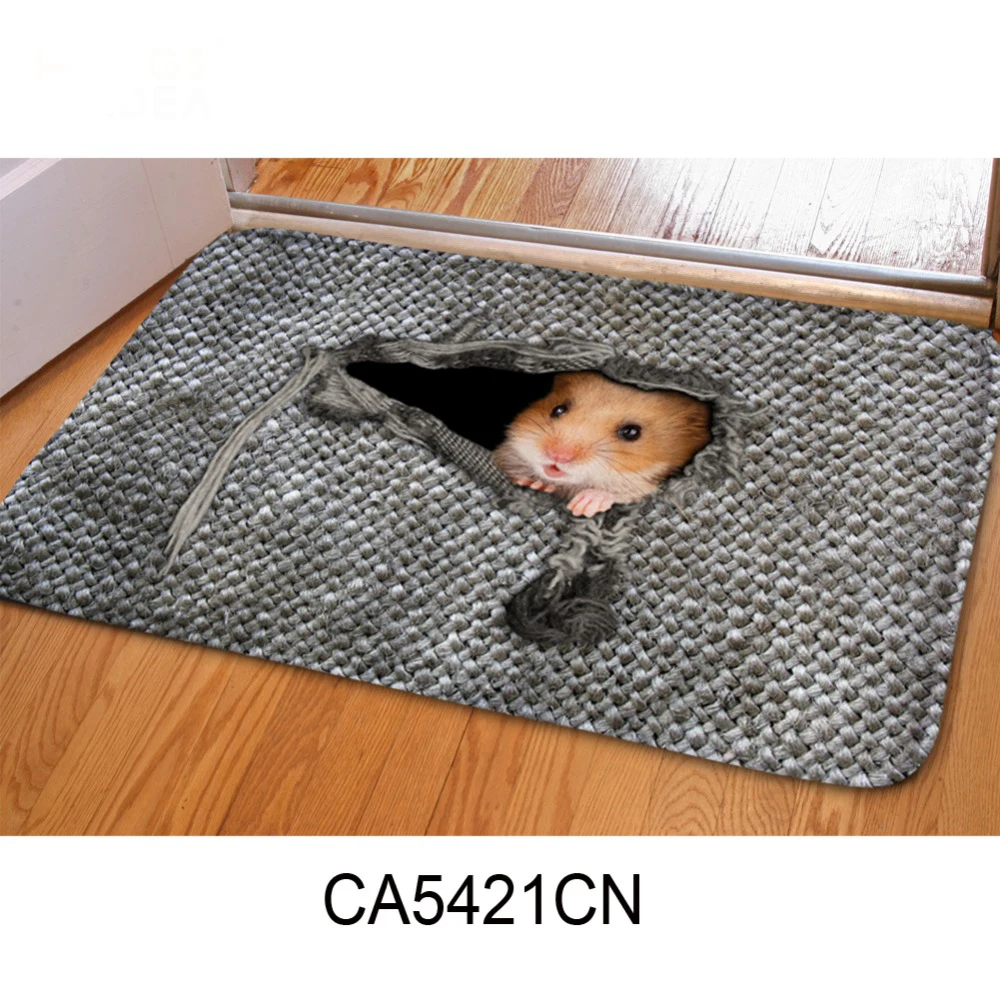 Custom Cute Pet Cat входная дверь коврик Нескользящая мышь принт ванная комната кухня
