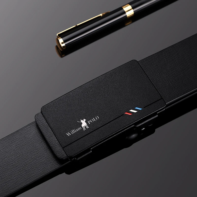 Ремень WILLIAMPOLO мужской с автоматической пряжкой модный простой кожаный деловой