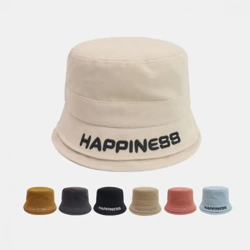 

COKK Bucket Hat Women Summer Korean Embroidery Letter Fisherman Cap Outdoor Sunscreen Sunshade Sun Hat Female Outdoor Cotton
