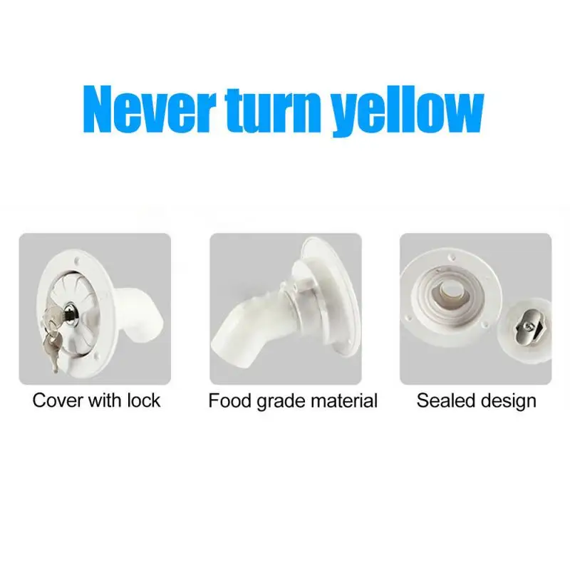 

RV Camping Trailer Caravan Gravity Locking Water Filling Port Water Fill Hatch Inlet Filter Lockable Caravan Accessories