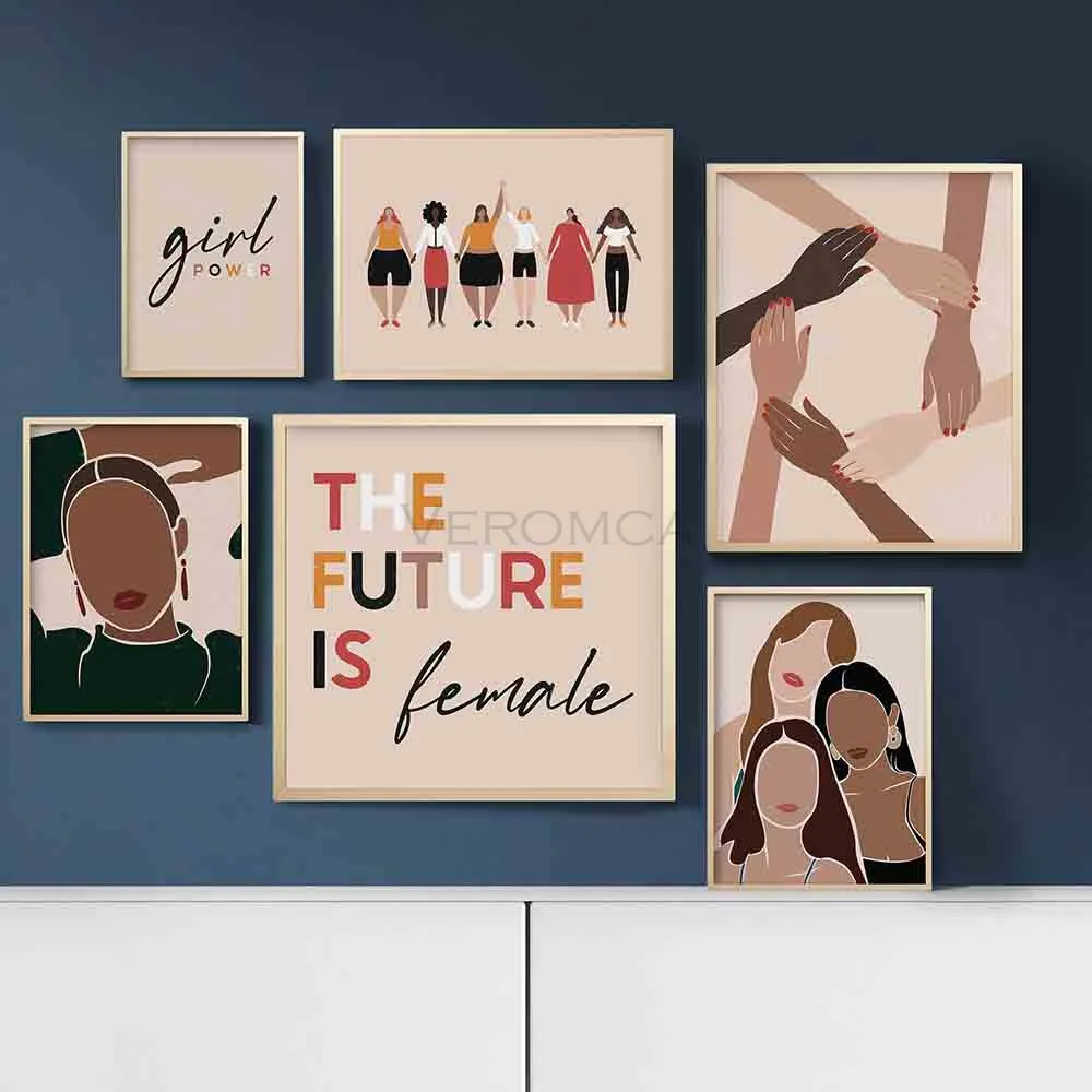 

Poster Feminist Prints Girls Power Hands Wall Art Canvas Painting Girls Gift Nordic Pictures for Living Room Bedroom Decoration