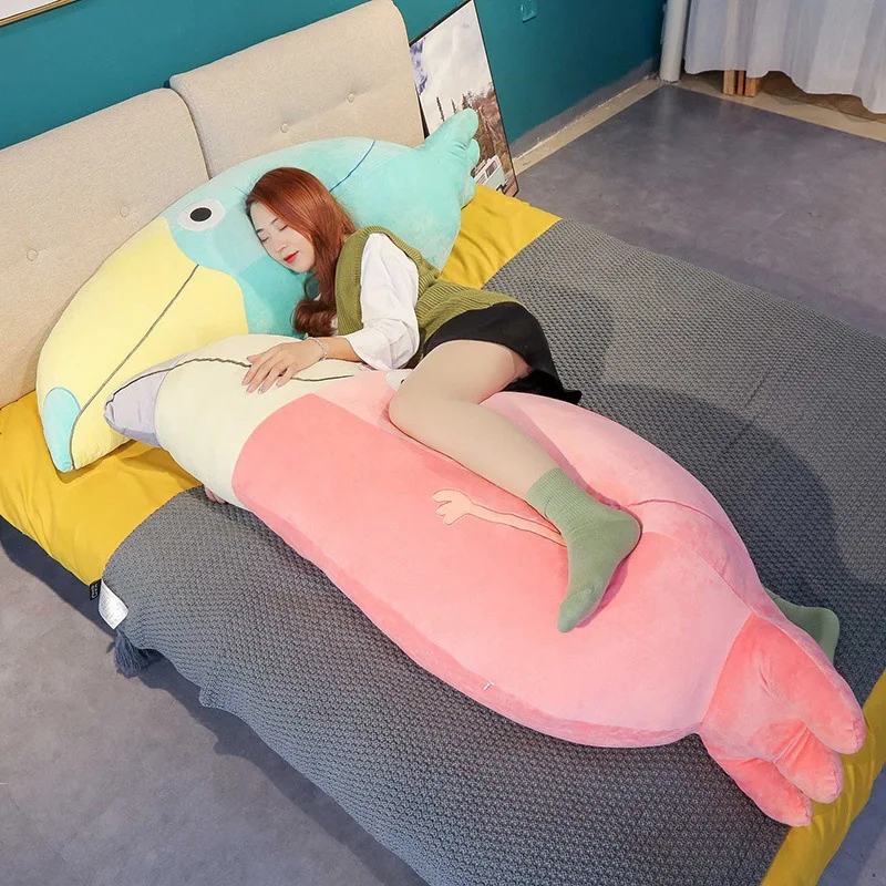 120 см большой Фламинго длинная подушка супер мягкая плюшевая игрушка Muppet Зеленый