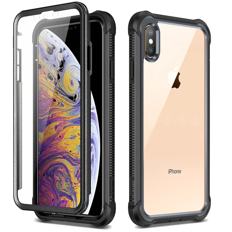 Жесткий чехол 2 в 1 для iphone 11 pro Max с защитной пленкой полностью защищающий 360