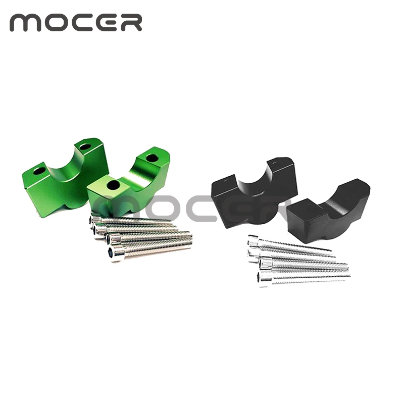 

HQ [black] CNC Machining Handlebar Risers Bar Clamp Extend Adapter with Bolts for KAWASAKI VULCAN S VN650 15-19