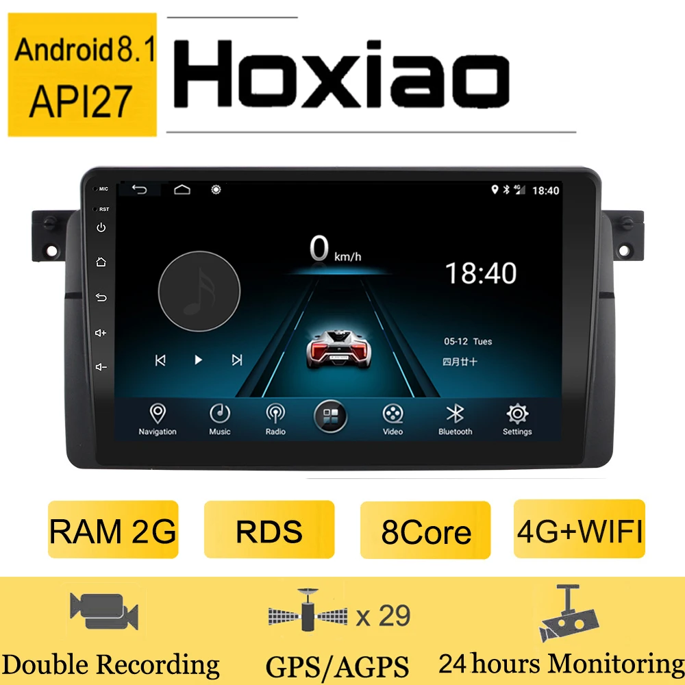 Android 8 1 Авто радио автомобиль для BMW E46 M3 318 320 325 330 335 1998 2006 2005 ядерный GPS навигации