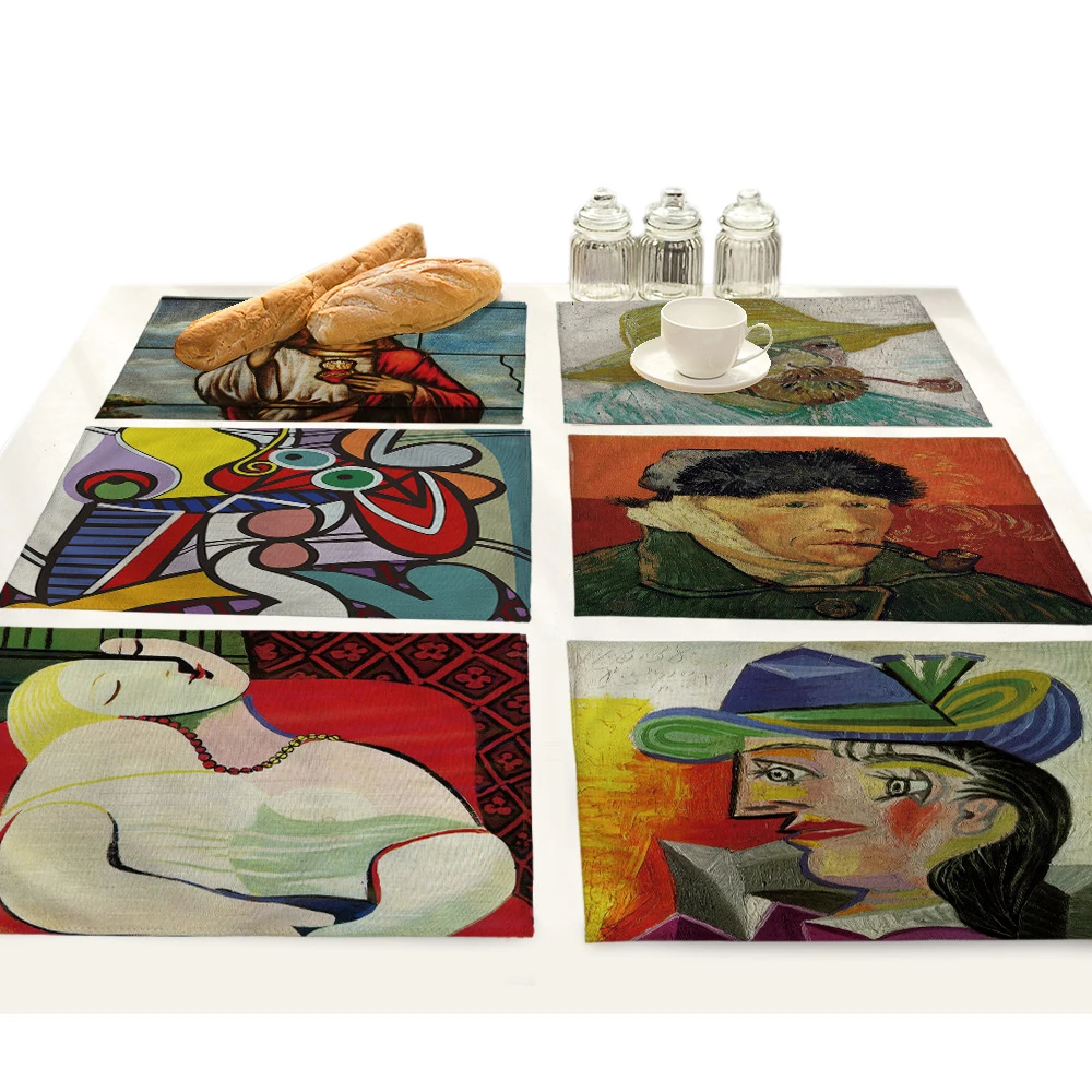 VanGogh картина маслом печатные салфетки для обеденного стола кухонные аксессуары
