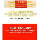 Финальная Лиссабон 2020, патч с деталями матча, термотрансферный металлический значок для футбола