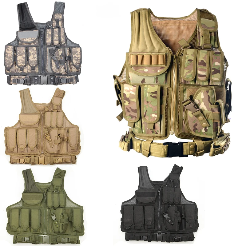 Военный тактический жилет для пейнтбола камуфляжный охотничий