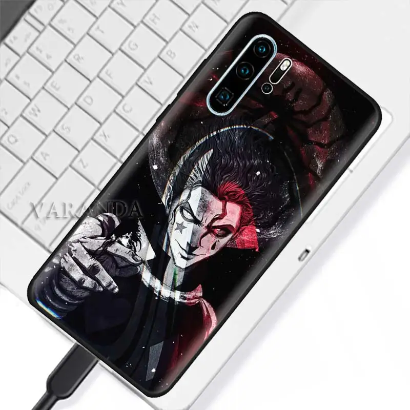 Чехлы с изображением черного клевера для Huawei P20 P30 Pro P40 Lite E P Smart Z Plus 2019 черный