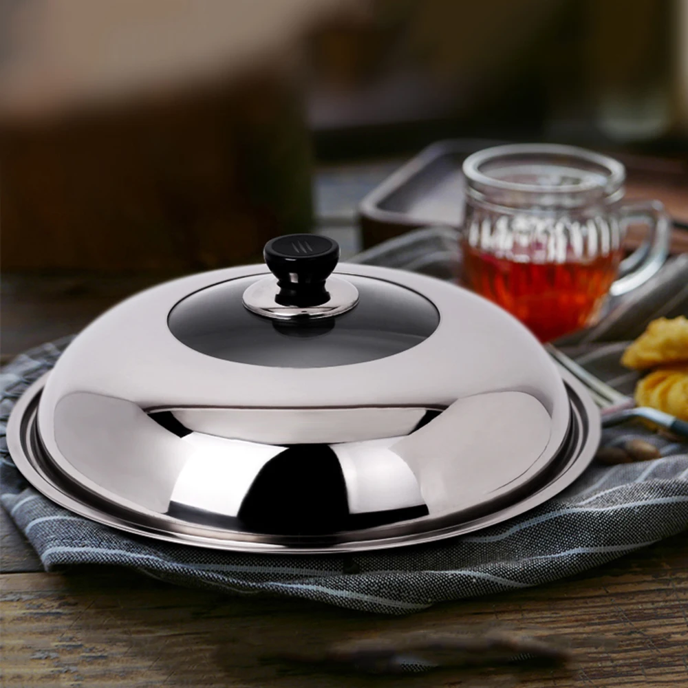 Универсальная стеклянная крышка из нержавеющей стали для сковородок кастрюль
