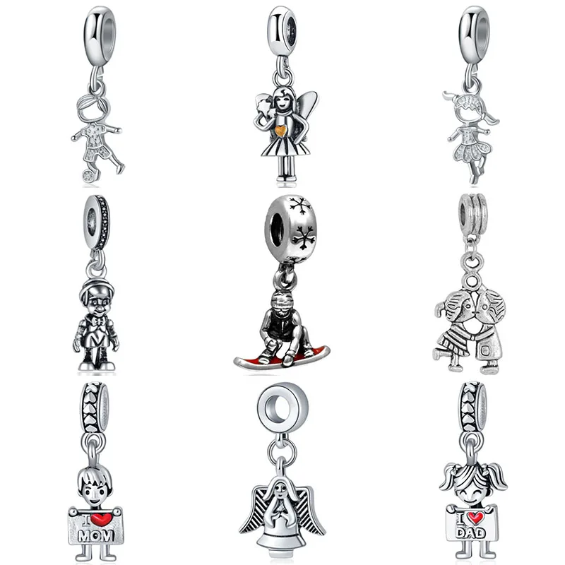Fit charms plata de ley 925 браслет Ювелирная бижутерия с кристаллом Шарм горка Pendantss Морская звезда бусины в античном стиле DGB458
