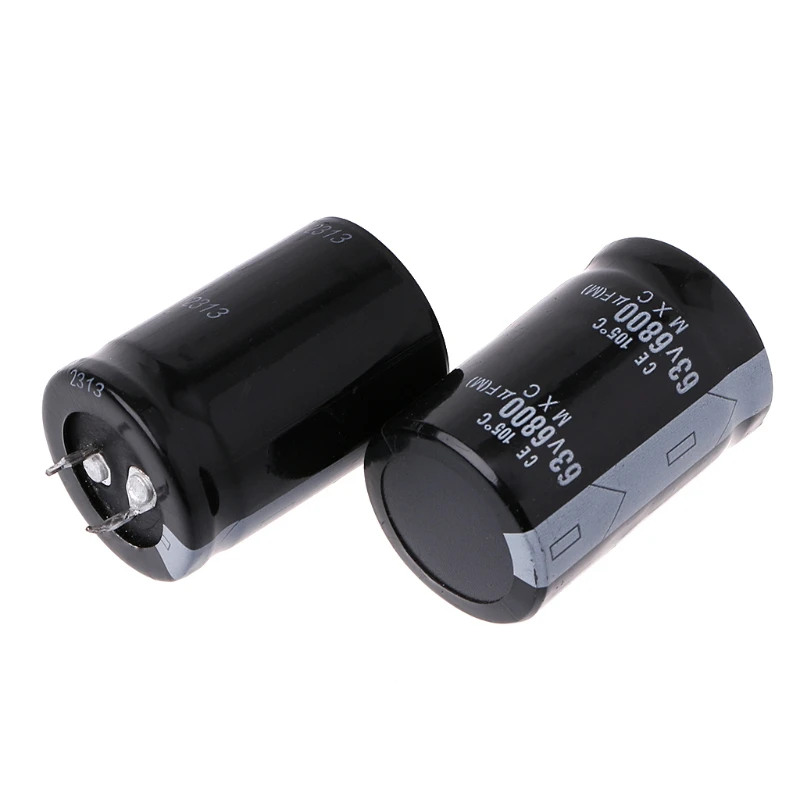

2021 New 2PCS 63V 6800uF 6800MFD Electrolytic Capacitor Dimension 30mm45mm Cylindrical