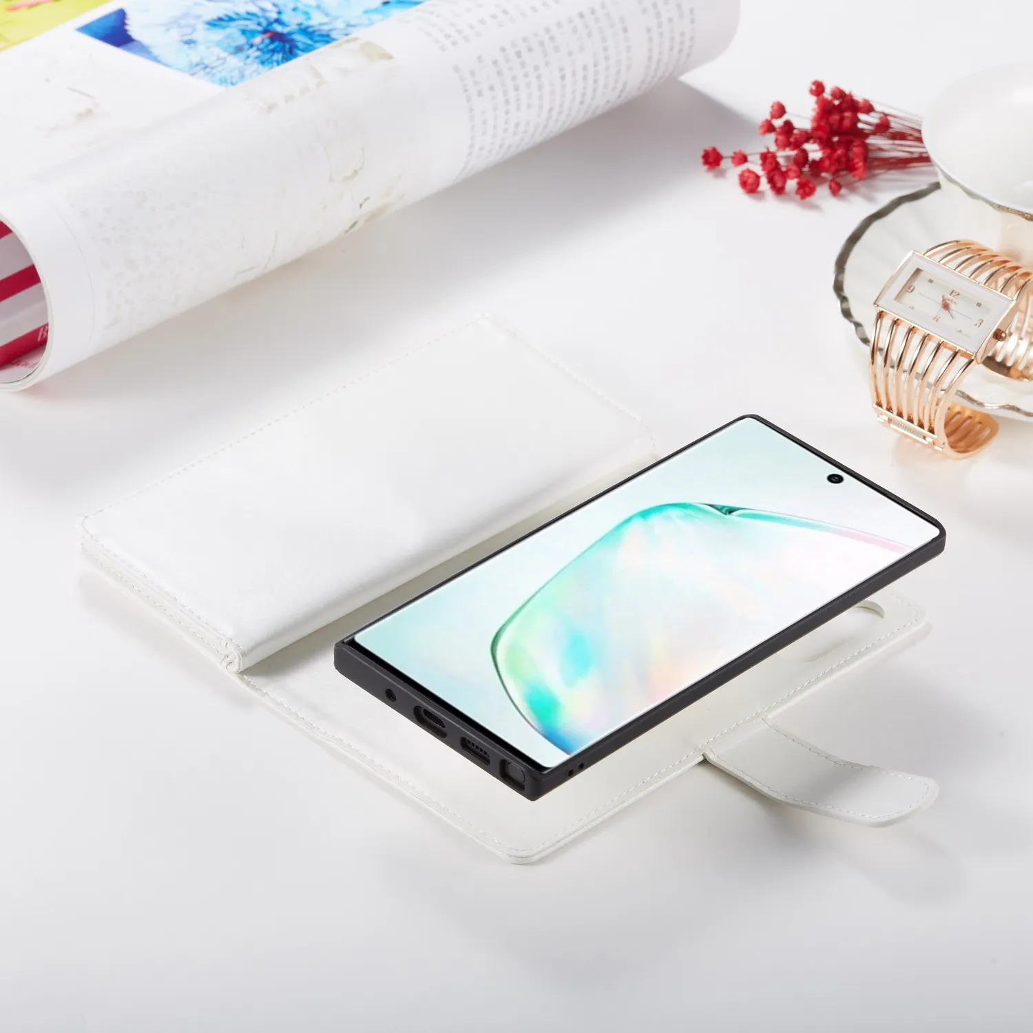 2 в 1 Магнитный чехол-бумажник из искусственной кожи для samsung Galaxy Note 10 Plus 8 9 S10 Plus S10e S9 S8 Plus 9 отделений для карт
