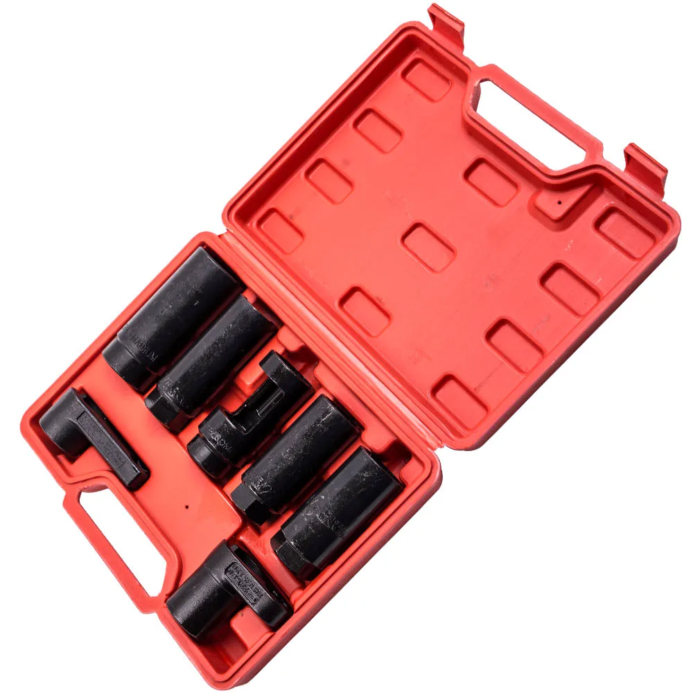 

7PCS OXYGEN for LAMBDA SENSOR SOCKET INSTALLER TOOLS KIT ENGINE 22mm 27mm 29mm
