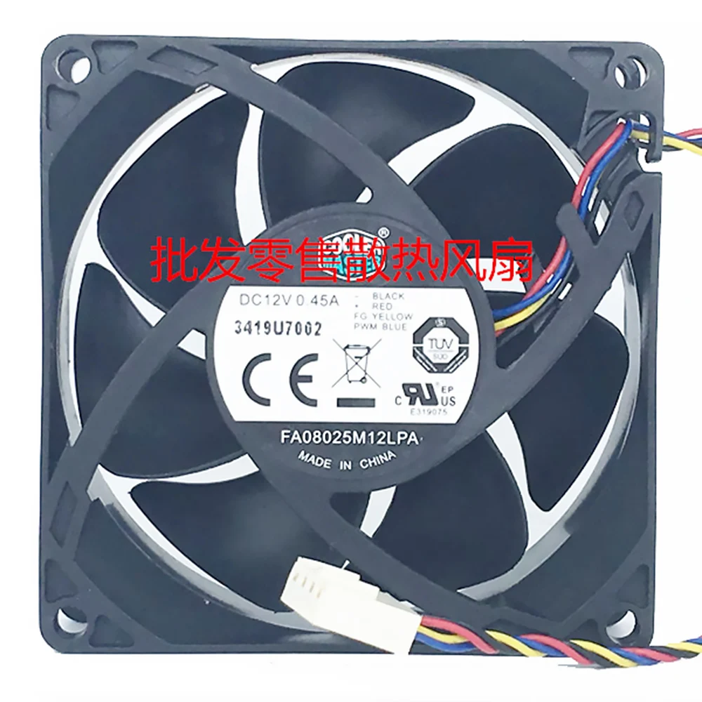 

The Original Cooler Master FA08025M12LPA 8025 80MM 8cm Computer Case CPU Cooling Fan 12V 0.45A Fan with PWM 4pin