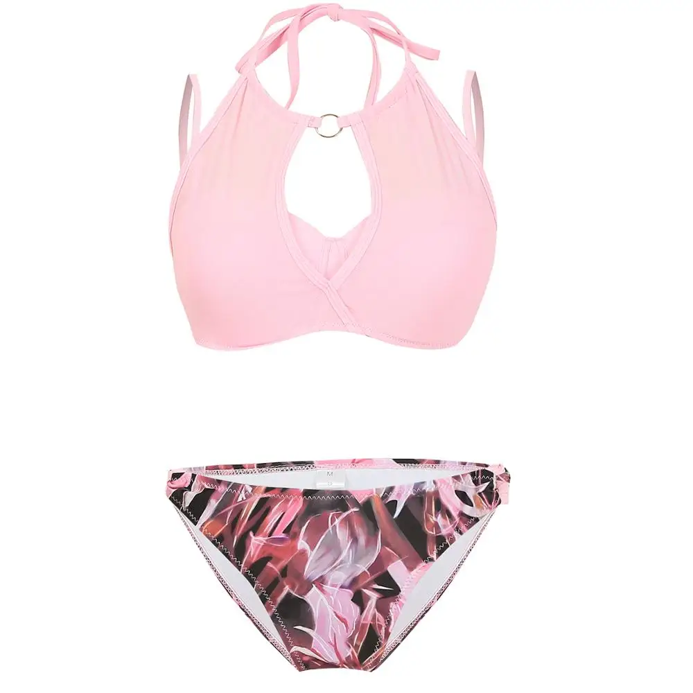 CUFFLLE Bikini 2020 Newest Push Up Set Women Swimwear Low Waisted Swimsuit Mesh Halter Top Bathing Suit S-XXL | Женская одежда