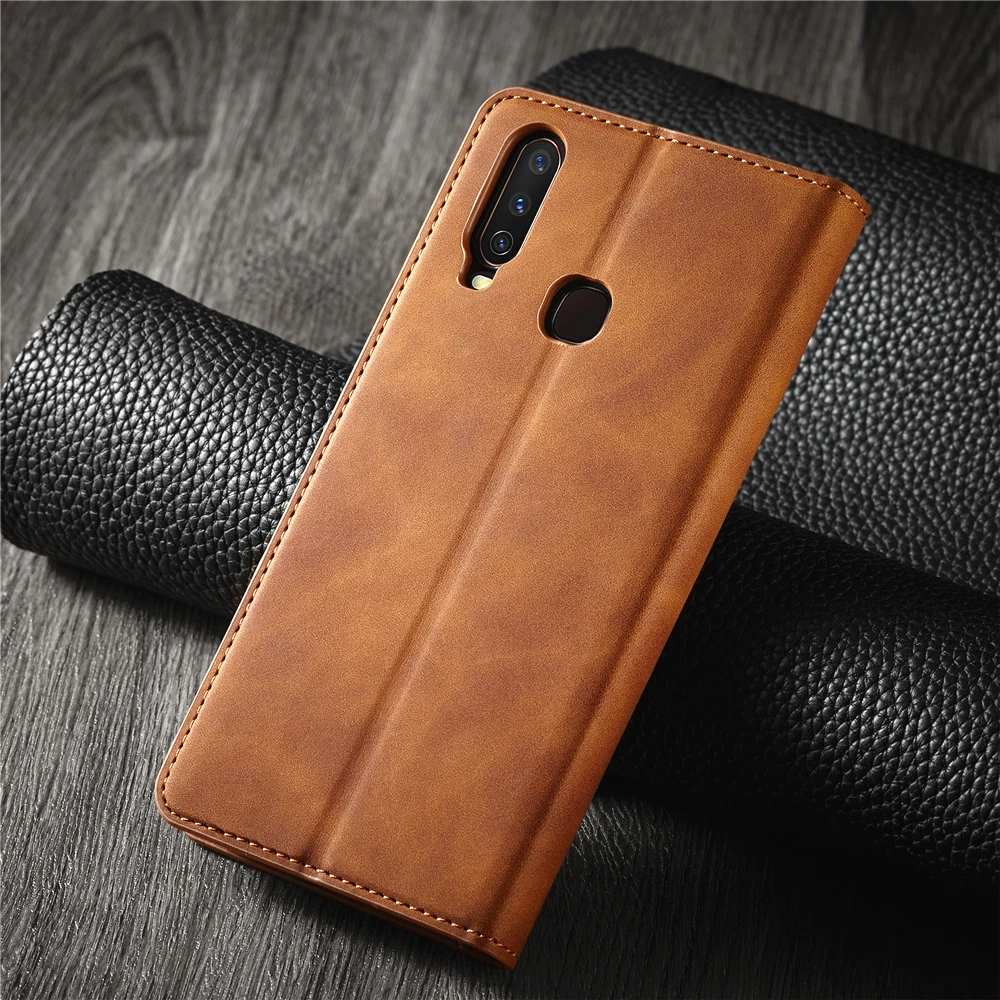 Кожаный чехол с магнитной застежкой и отделением для карт vivo Y12 VIVO Y15 Y17 Y3 Y3S U10