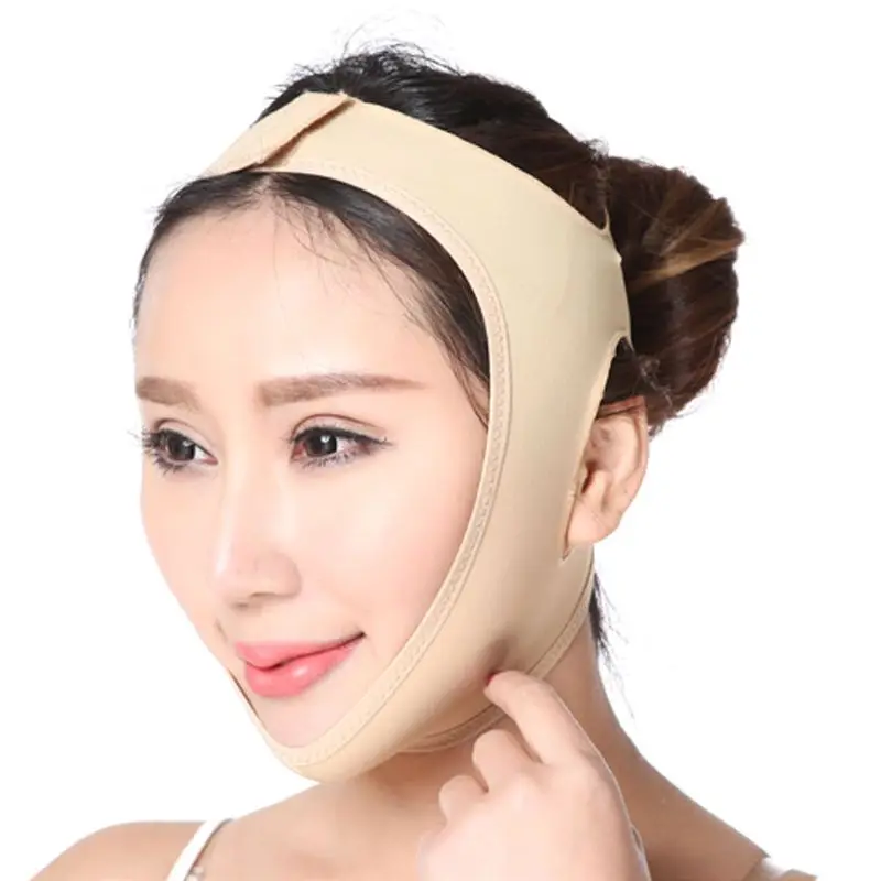 Тонкая маска унисекс для лица уменьшает двойной подбородок щек бандаж похудения