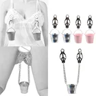 Зажим для сосков из нержавеющей стали, зажим для губ, бондаж с весом, Женский инструмент для стимуляции клитора