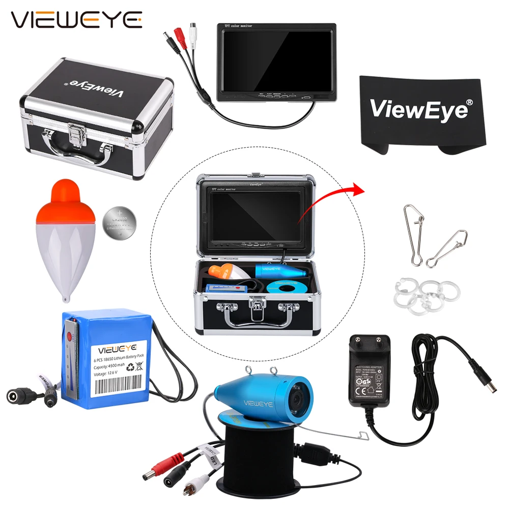 ViewEye оригинальная подводная камера для подледной рыбалки комплект видео