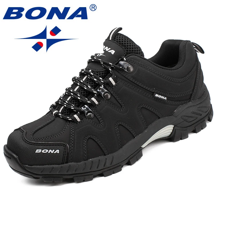 

Кроссовки BONA мужские туристические, удобная спортивная обувь на шнуровке, Нескользящие, ветрозащитные, легкие, для бега, трекинга