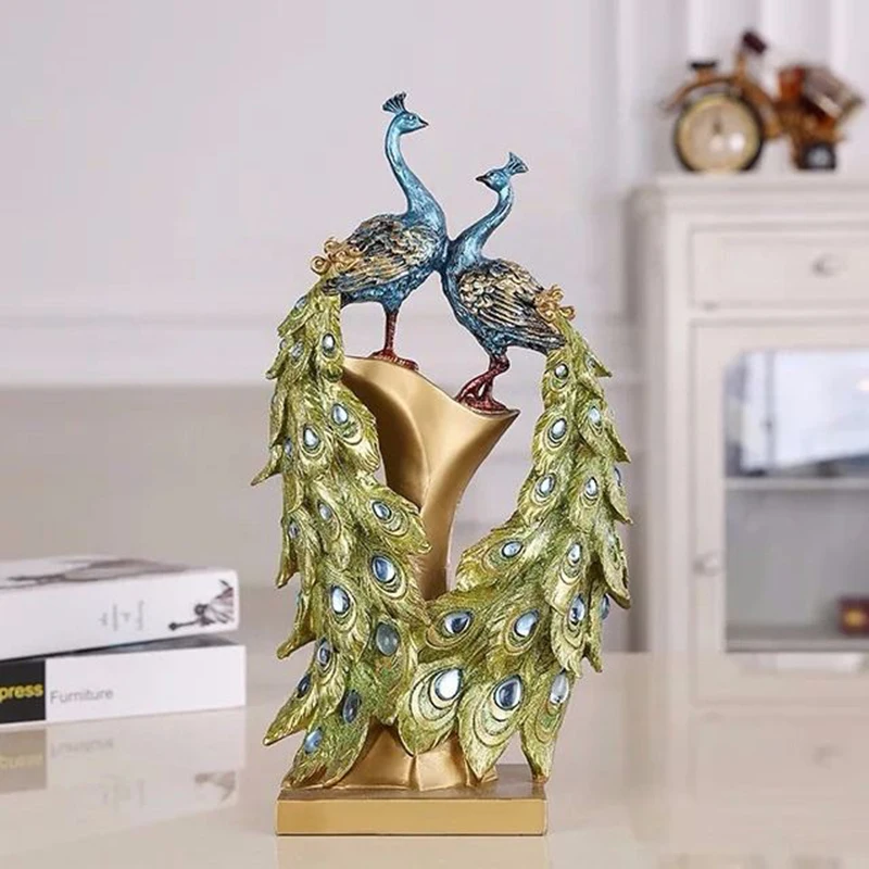 Скандинавская Фигурка павлина вазы украшения поделки декор для гостиной вход