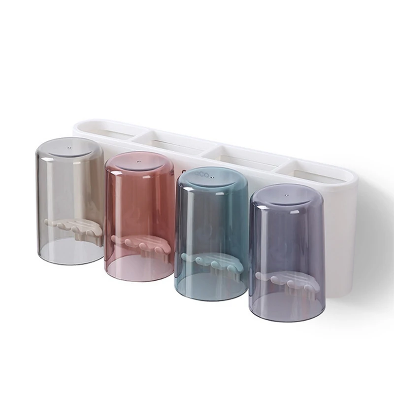 New Bathroom Accessories Organizer Set Toothbrush Holder Multifunction Household Storage Rack Wall Mount Toothpaste Squeezer | Дом и сад