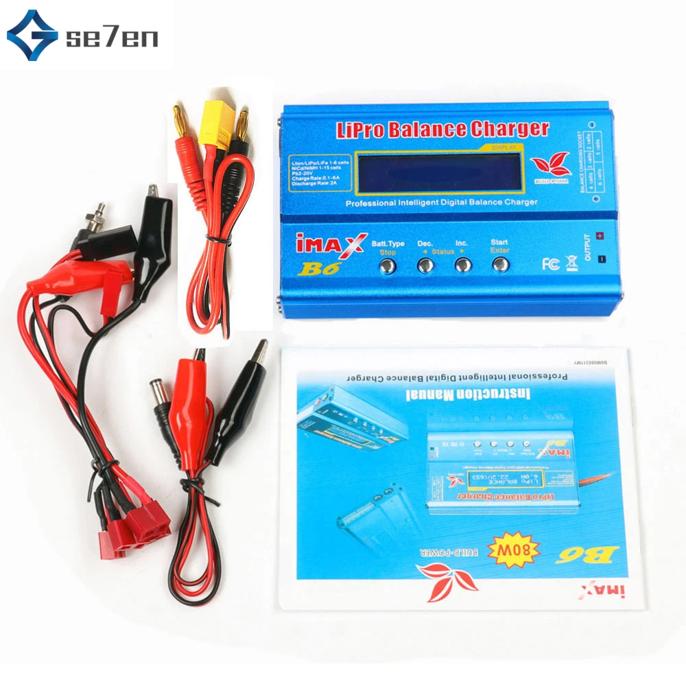IMAX B6 80W 6A зарядное устройство Lipo NiMh Li-Ion Ni-Cd Digital RC Lipro балансирующее Dis | Электроника