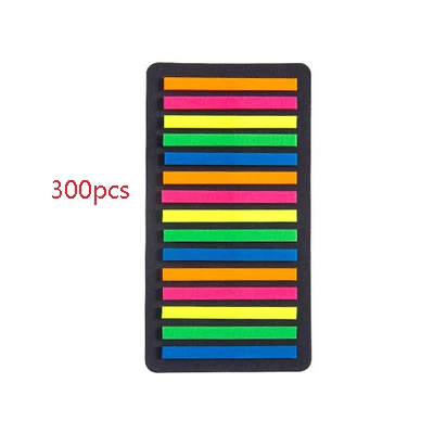 300pcs 160/300 шт Цвет прозрачный флуоресцентный индекс вкладки Стикеры с флагами Примечание для страничная закладка для ежедневника офисные школьные принадлежности - Цвет: 300pcs