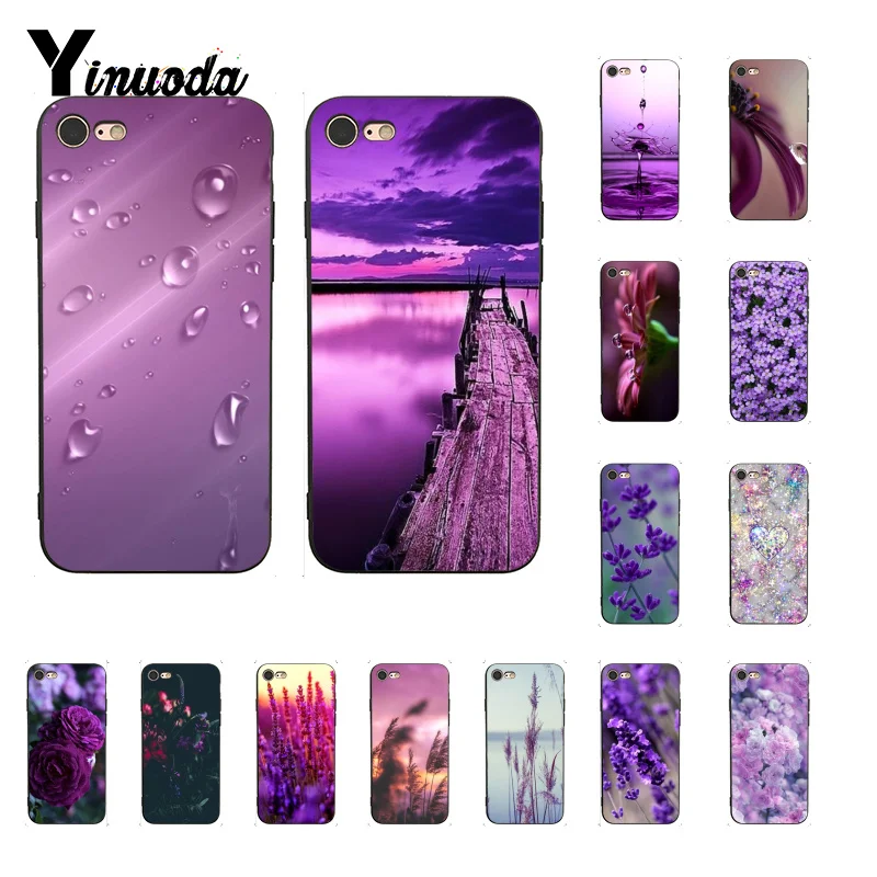 Чехол Yinuoda Infinity on Purple черный мягкий чехол для телефона iPhone 8 7 6 6S Plus X XS MAX 5 5S SE XR
