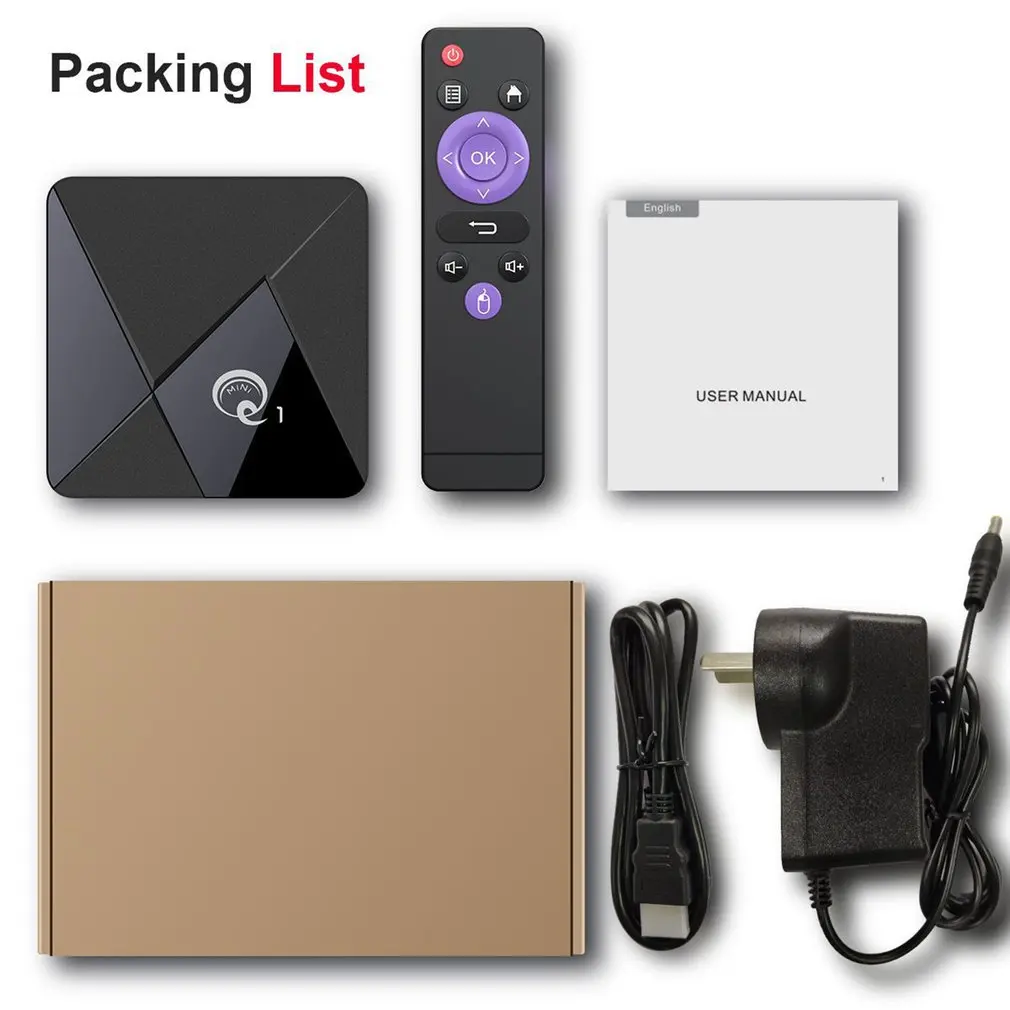 

Smart Wireless TV Box 4K High Definition Media Player 1G+8G Wifi Set-Top Box Voice Assistant Box HDTV Box