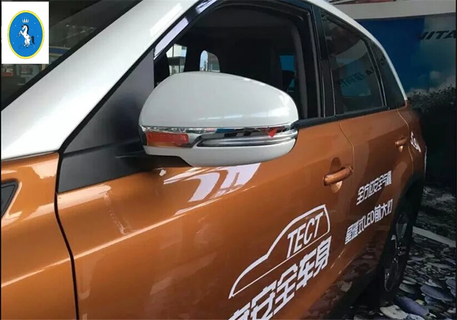 Yimaautotrims авто аксессуары Боковая дверь зеркало заднего вида комплект накладка 2 шт. подходит для Suzuki Vitara ABS