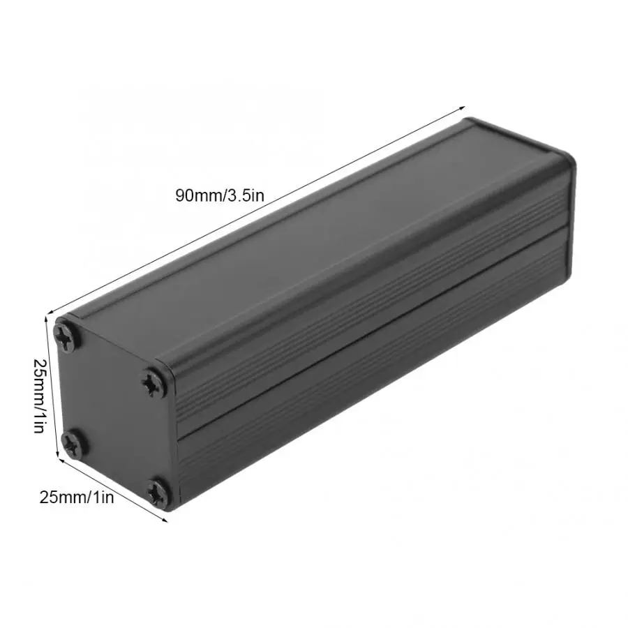 GPRS алюминиевая коробка 25*25*90 мм алюминиевый корпус для охлаждения Сплит Тип Электронный DIY для инструментов корпус провода разъем