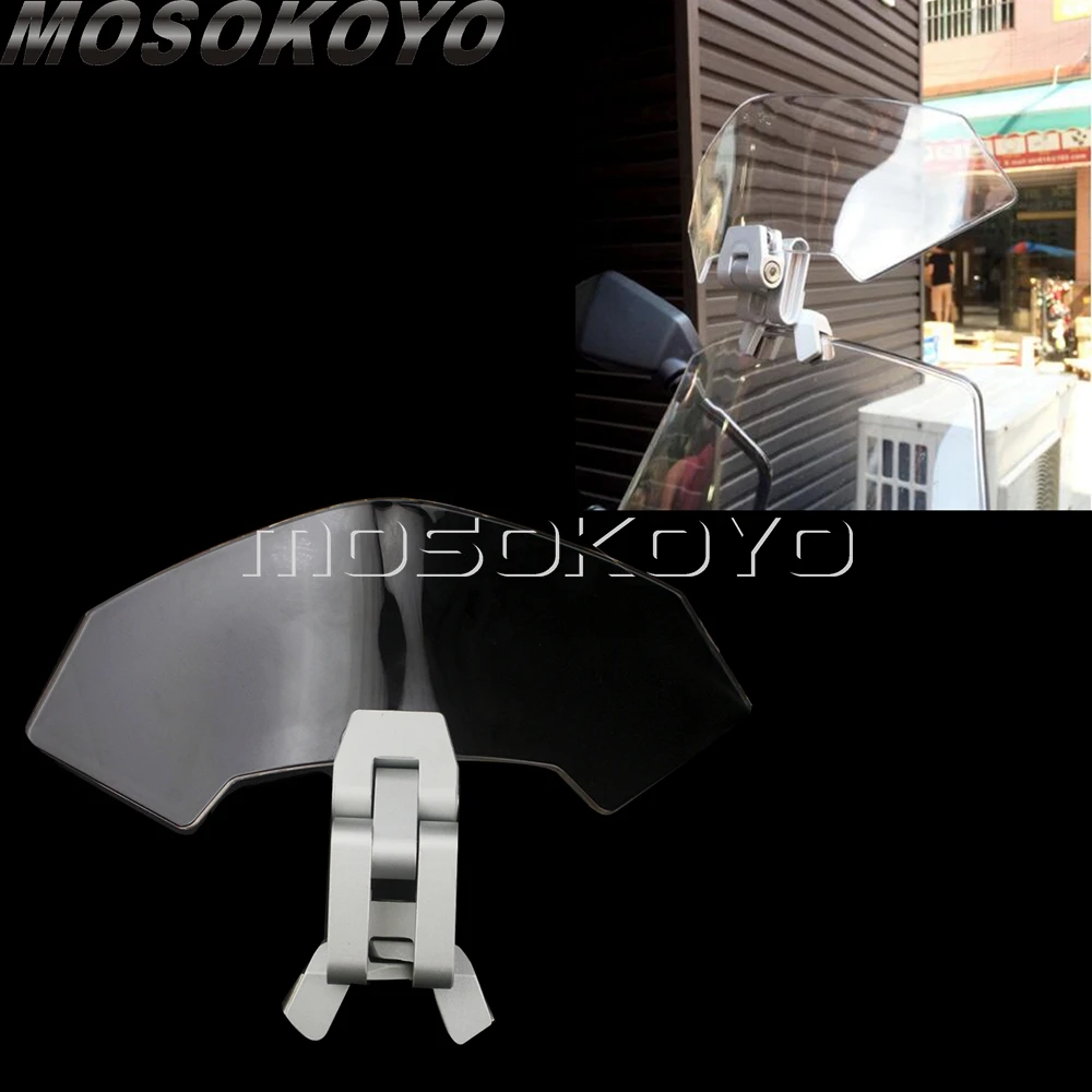 

Мотоцикл Risen расширение лобовое стекло для Yamaha BMW Kawasaki Benelii Honda Clip-On Регулируемый спойлер дефлектор воздуха