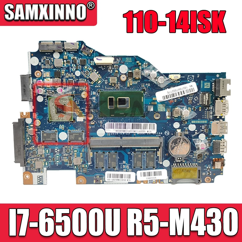 

110-14ISK laptop motherboard CPU:I7-6500U GPU R5-M430 RAM 4G LA-D562P FRU 5B20M41040 5B20M41046