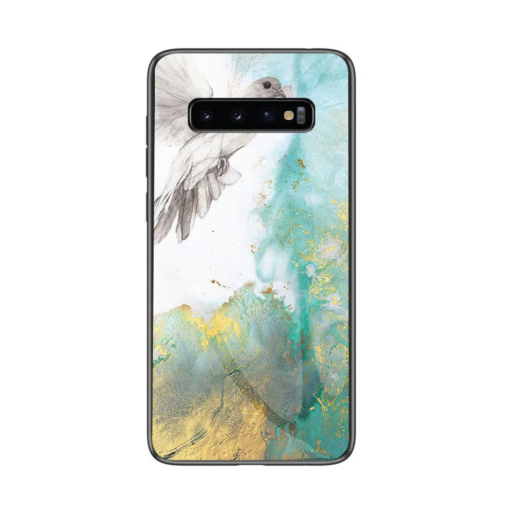 Чехлы для телефонов применяются к samsung galaxy s8 s9 s10 plus s10e note10 pro tpu закаленное стекло