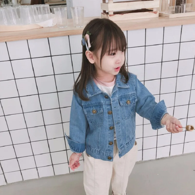 

24 Months - 7 Year Spring Autumn Kid Jacket Girls Ripped Holes Children Jeans Coats Boys Girls Demin Outerwear Costume 24M-7Y