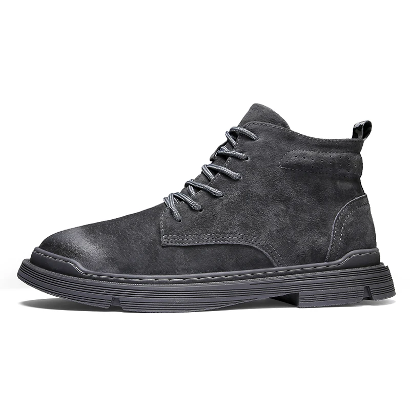 

mens shoes men running shoes CN(Origin) Layer pigskin new simple fashion tooling shoes Adult Cow Muscle Leather