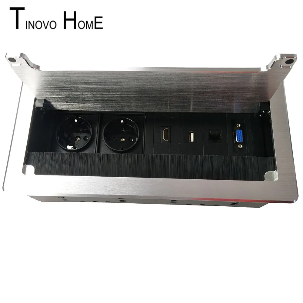 Настольная розетка для офисных конференций/2 розетки европейского стандарта