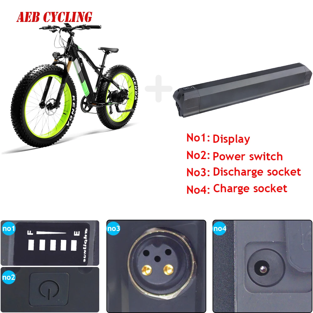 Electric bike Side release Lithium 36V 15Ah 20Ah 21Ah 48V 12.8Ah 14Ah 350w Lankeleisi Battery SSE-059 SUNLIGHT-Ⅱ For XC4000 500W |