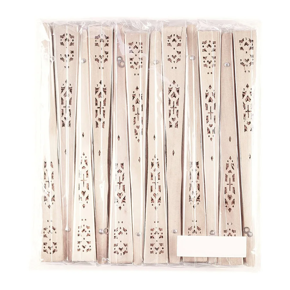 Деревянные вееры из сандалового дерева 12 шт|Декоративные вееры| |