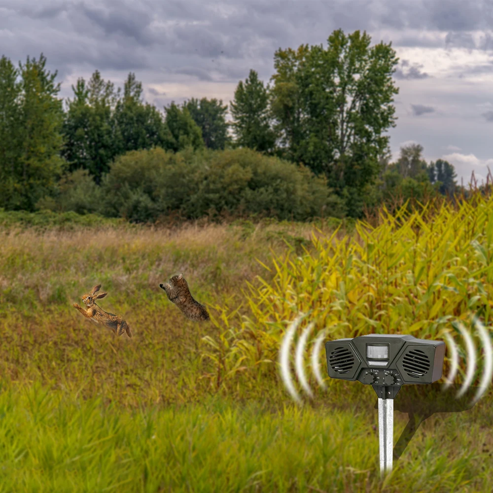 Эко дружественных собака Отпугиватель кошек двойной Динамик ультразвуковой
